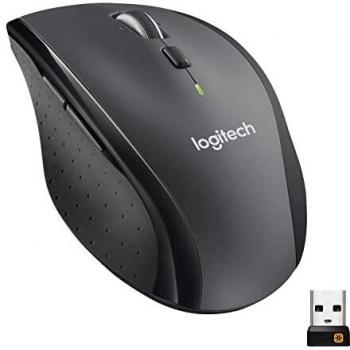Logitech M705 Marathon Ratón Inalámbrico, Embalaje de Business, 2,4 GHz con Mini Receptor USB, Seguimiento Óptico 1000 DPI, 7 Botones, Batería 3 Años, PC/Mac/Portátil/Chromebook - Gris