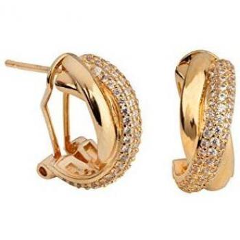 VIDAL & VIDAL Pendientes Circonitas con cierre omega