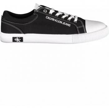 Calvin Klein Men's Elegant Black Sneakers with Contrasting Sole - Size 12 US / EU45