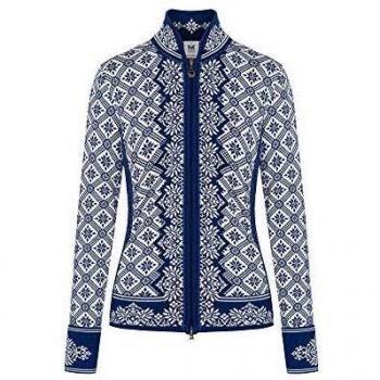 Dale of Norway Christiania Women's Merino Wool Jacket - Atlantic Mel Off-White, Size L