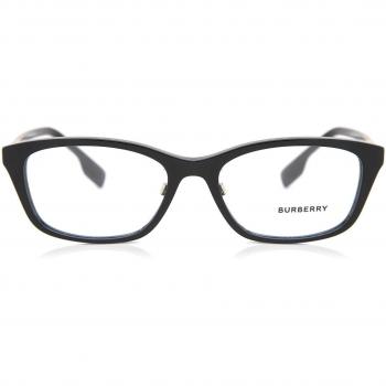 Burberry BE2342D Asian Fit 3001 Gafas Recetadas para Mujer Negras con armazones negros y lentes de 53