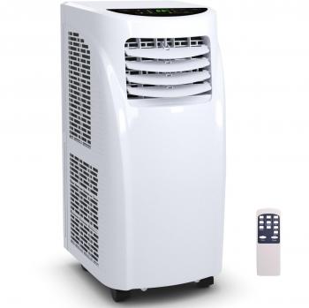 Aire Acondicionado Móvil Portátil Costway 7000BTU, Clase Energética A, con Mando a Distancia, Funciones de Enfriar, Humidificar y Ventilar, Potencia de 785W,