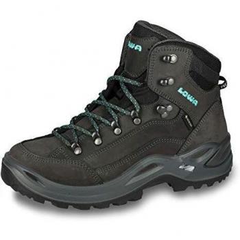 Botas de montaña de mujer Lowa Renegade GTX® Mid, impermeables, color gris/turquesa, talla 38