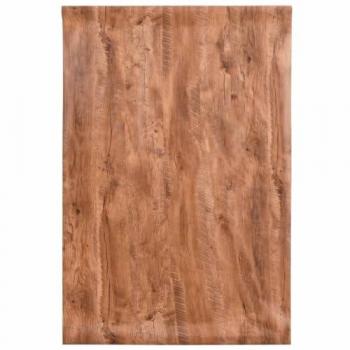 Pegatinas de Mueble Autoadhesivas PVC Aspecto Madera 90x500 cm Color Marrón