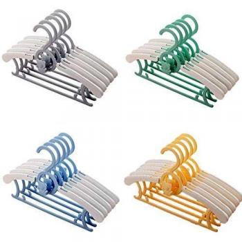 Perchas Infantiles, JSF Perchas Bebe Ajustable 29-37CM, Paquete de 20, 4 Colores