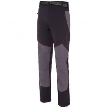 Izas Ultar Pantalones Trekking, Hombre, Negro/Gris Oscuro/Rojo, L