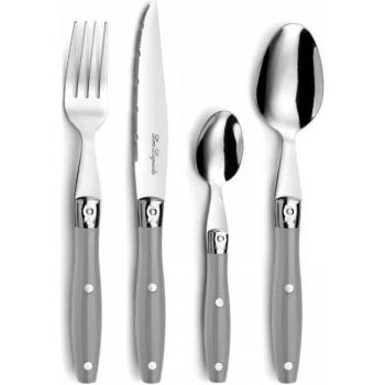 Set de Cubiertos Lou Laguiole Comptoir 24 Piezas Acero Inoxidable Gris