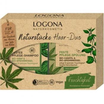 Logona Pack Champú y Acondicionador de Cáñamo y Ortiga Orgánico Vegano 2 x 60g