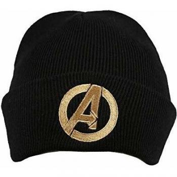 Marvel Avengers Logo Gorro de Punto, Negro