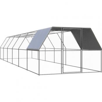 vidaXL Outdoor Chicken Cage 3x12x2 m Galvanised Steel