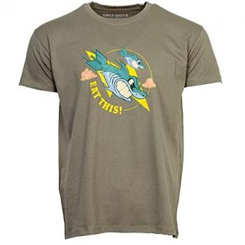 Camiseta Khaki de Call of Duty: Vanguard con diseño de tiburón, Talla L