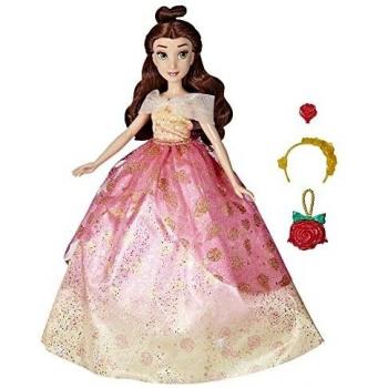 Disney Hasbro Princess - Muñeca Bella Estilos de Princesa - 10 Combinaciones de Ropa - a Partir de 3 años