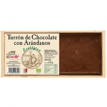 Turrón de Chocolate y Arándanos Eco 200g Sole