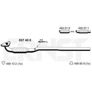 Tubo de escape ERNST 057400 para OPEL Meriva A