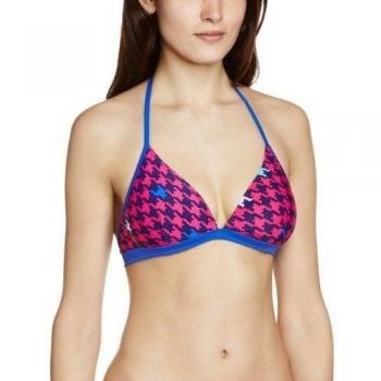 Björn Borg Footwear Halterneck, Heightened Dogtooth - Bikini para mujer, color blau - patriot blue, talla M