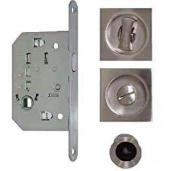 Kit de manijas cuadradas para puerta de cocina - cierre - acero inoxidable