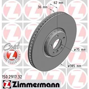 Disco de freno ZIMMERMANN 150.2917.32