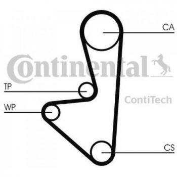Kit de bomba de agua y correa de distribución CONTINENTAL CTAM CT744WP1