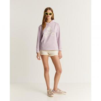 Shorts Con Bajo Desflecado Scalpers Para Niña - Modelo 46515_Blanco