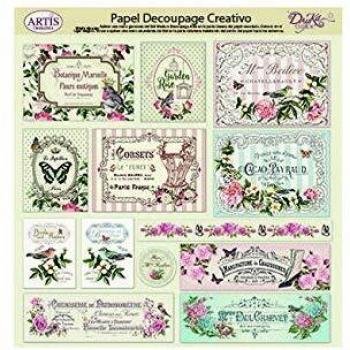Dayka Trade Papel Decoupage, Multicolor, 32 X 31 Cm