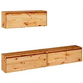 Mueble de TV 3 piezas madera maciza de pino vidaXL
