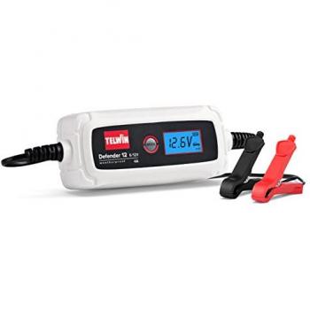 Cargador y Mantenedor Electrónico Telwin Defender 12 para Baterías de 6V/12V con Pantalla LCD