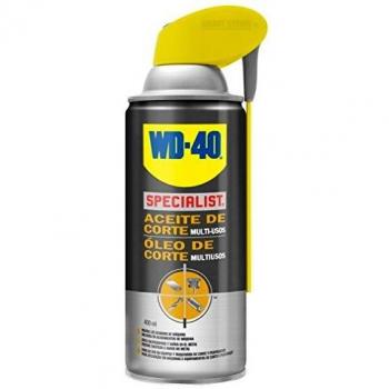 Aceite de corte de WD-40 Specialist - Aceite, maximiza la vida de los equipos de corte y perforación, taladros de columna y sierras - Pulverizador Doble Acción, Amplio, Preciso y Spray 360º - 400 ml