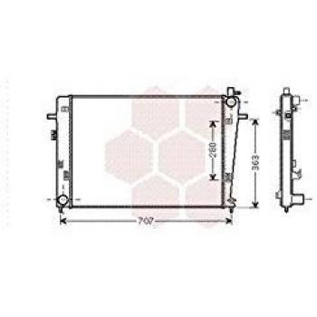 Radiador de refrigeración del motor Van Wezel 82002328