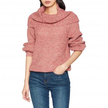 Vila Clothes Viview Knit New Cowlneck L/s Top, suéter para Mujer, Rosa