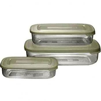 SET 3 FIAMBRERAS RECTANGULARES 1L/2L/3L FAMILY TRANSPARENTE/CREMA
