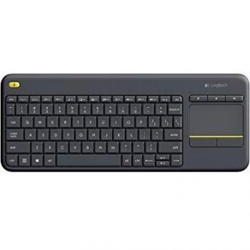 Teclado Inalámbrico Logitech K400 Plus con TouchPad Integrado, Color Negro - QWERTY Español