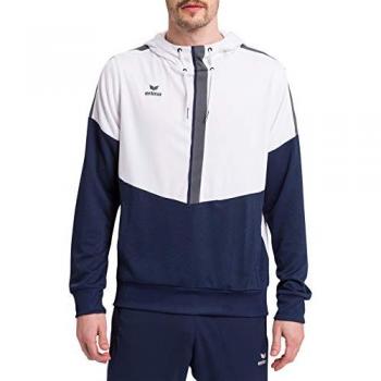 Erima Squad Men's Hoodie - White and Blue - Size M