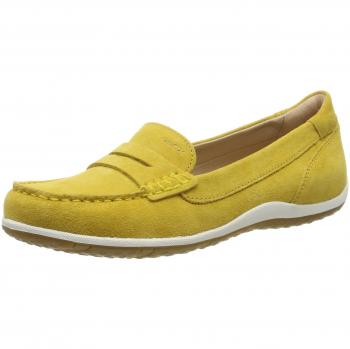 Geox D Vega Moc a, Mocasines para Mujer, Amarillo