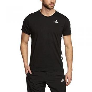 adidas ESS Mid Tee - Camiseta para hombre, color negro / blanco, talla XS