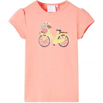 Camiseta infantil color coral neón 116