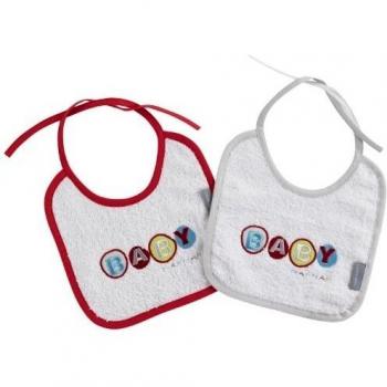 Naf Naf-- Set de 2 baberos de 20 x 20 cm con hipopótamo