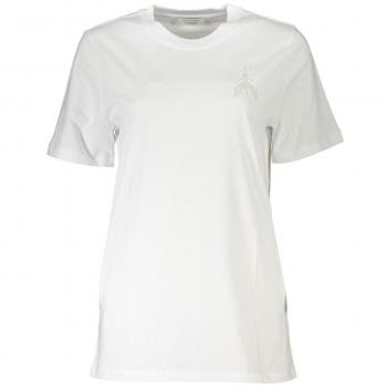 Patrizia Pepe Chic Embroidered Crew Neck Tee - M, T-Shirt, Female, White, Size: M