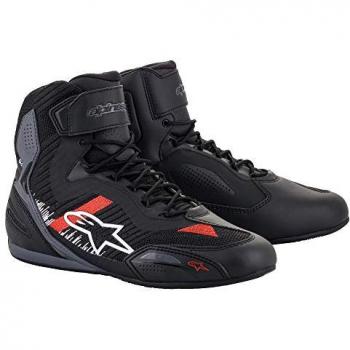 Alpinestars Faster-3 Rideknit Motorcycle Shoes - Black Gray Red (Sizes 47-48)