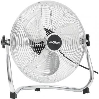 VidaXL Ventilador de Suelo Plateado con 3 Velocidades y Potencia de 40W