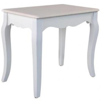 Mesa esquinera de madera blanca Alexandra House Living 35 x 47 x 53 cm