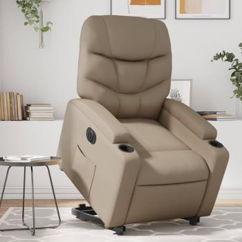 Sillón Eléctrico Reclinable Capuccino Simile de Cuero Artificial Marrón Vidaxl