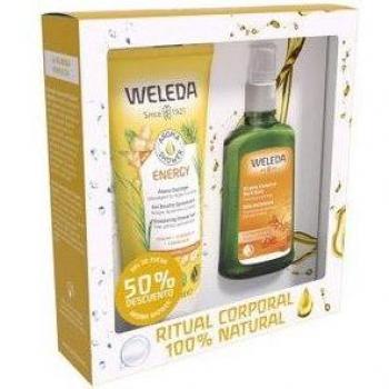 Weleda Pack Aceite de Espino Amarillo Nutritivo 100 ml + Gel de Ducha Energy Aroma Shower Cedro y Jengibre 200 ml