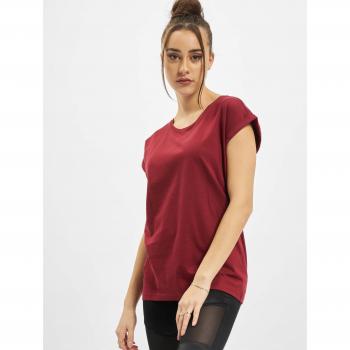 Camiseta de mujer orgánica con hombros extendidos color burdeos Urban Classics
