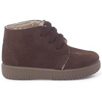Botas de bebés de serraje con cordones intercambiables