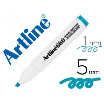 Rotulador Artline Fluorescente EK-660 Azul Pastel Punta Biselada
