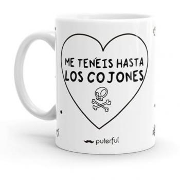 Taza Minimal - Me tenéis - Taza original para café, resistente al microondas y lavavajillas