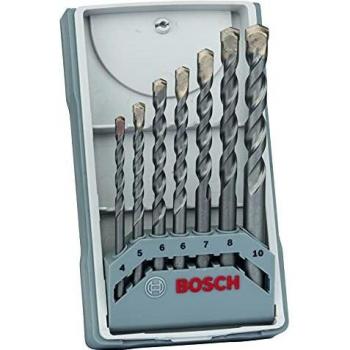 Bosch Professional 7pzs. CYL-3 brocas para hormigón Set, para hormigón, Diámetro 4/5/6/6/7/8/10 mm, accesorios taladro percutor