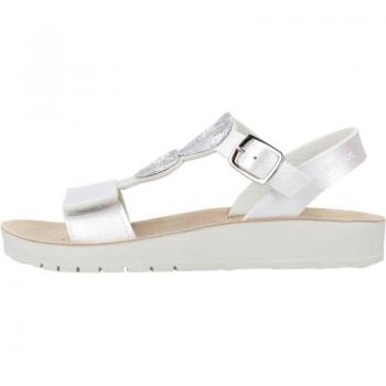 Sandalias de Niña Geox J Sandal Costarei Gi Plata, características: diseño cómodo y ligero, suela antideslizante, material transpirable, cierre ajustable con velcro, ideal para uso diario y actividades al aire libre