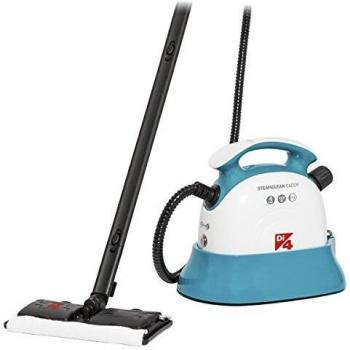 Di4 SteamClean Caddy Limpiadora a Vapor, 4 Bares, 1,1 L, 1500 W, Plástico, Blanco/Turquesa