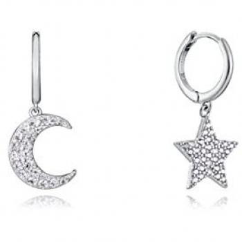 Pendientes Viceroy Jewels de plata de ley con baño de rodio y circonitas para mujer VICEROY JEWELS Mod. 13104E000-30 en forma de luna y estrellas